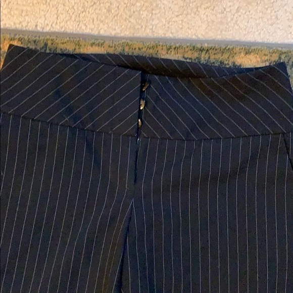 DKNYC Black Pinstripe Pants, High waist, wide leg, Size 2 - Picture 3 of 7